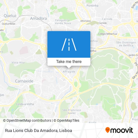 Rua Lions Club Da Amadora mapa