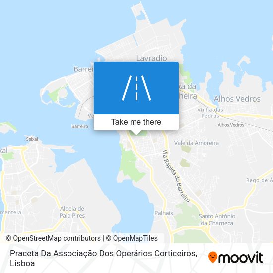 Praceta Da Associação Dos Operários Corticeiros mapa