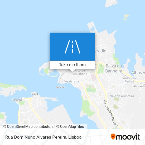 Rua Dom Nuno Álvares Pereira mapa