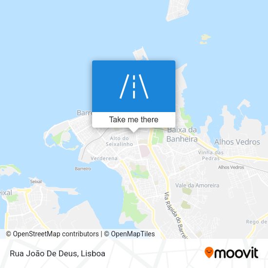 Rua João De Deus mapa