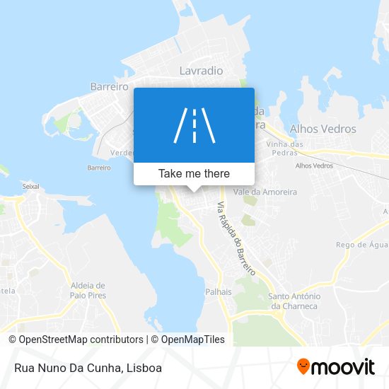Rua Nuno Da Cunha mapa