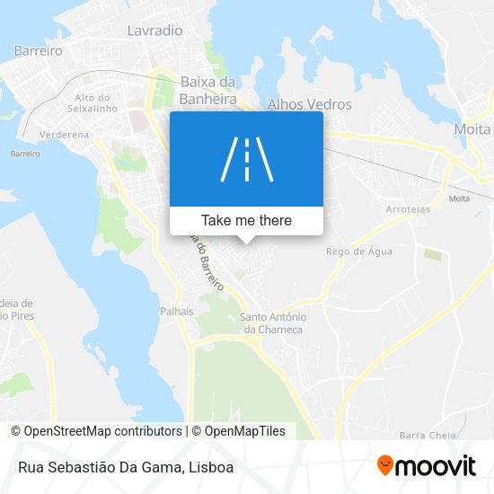 Rua Sebastião Da Gama mapa