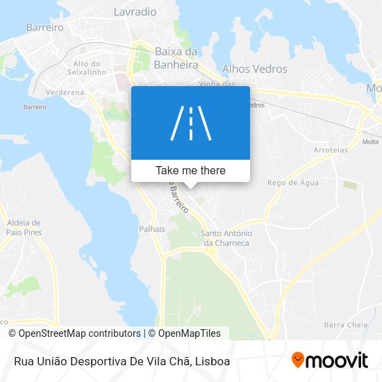 Rua União Desportiva De Vila Chã map