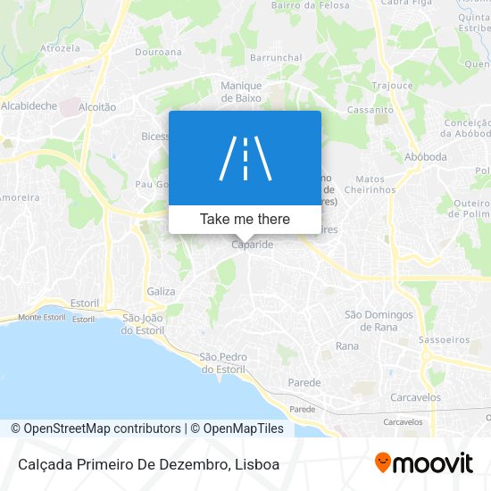 Calçada Primeiro De Dezembro mapa
