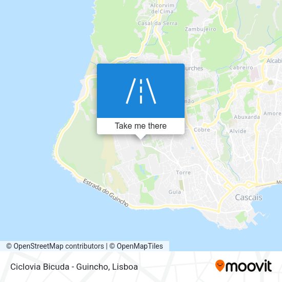 Ciclovia Bicuda - Guincho map