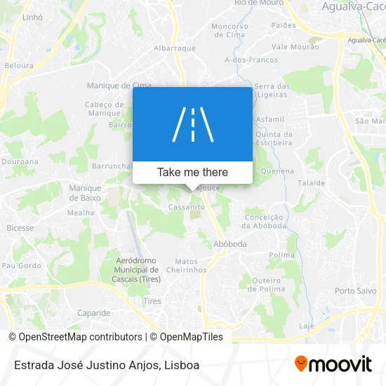 Estrada José Justino Anjos map