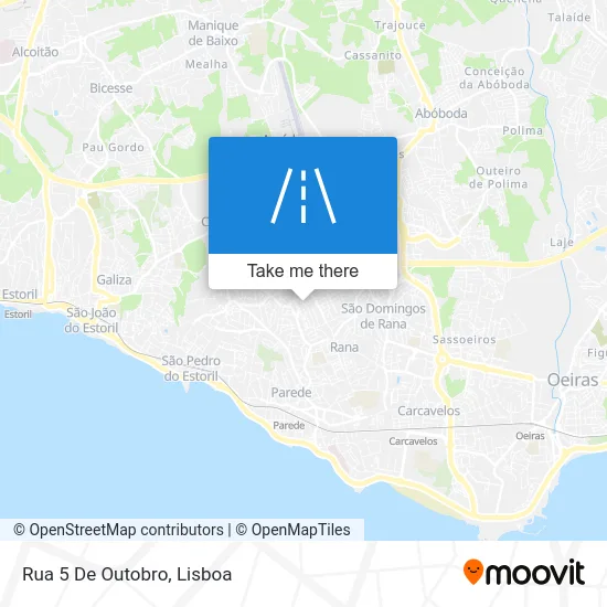 Rua 5 De Outobro map