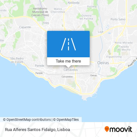 Rua Alferes Santos Fidalgo mapa