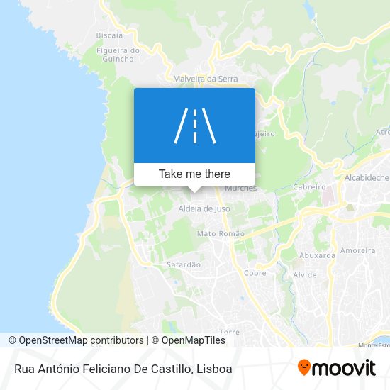 Rua António Feliciano De Castillo map
