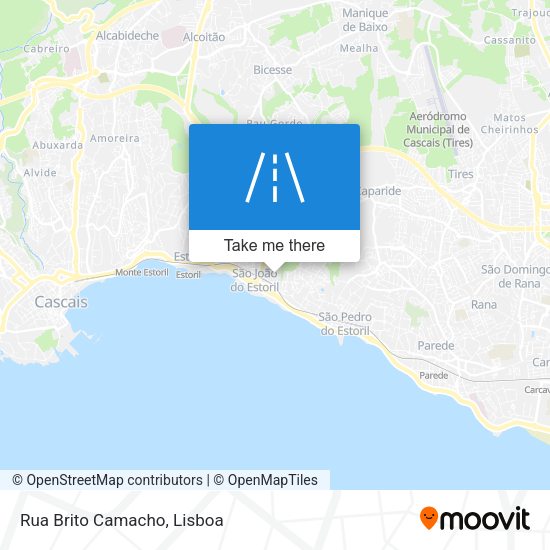 Rua Brito Camacho mapa