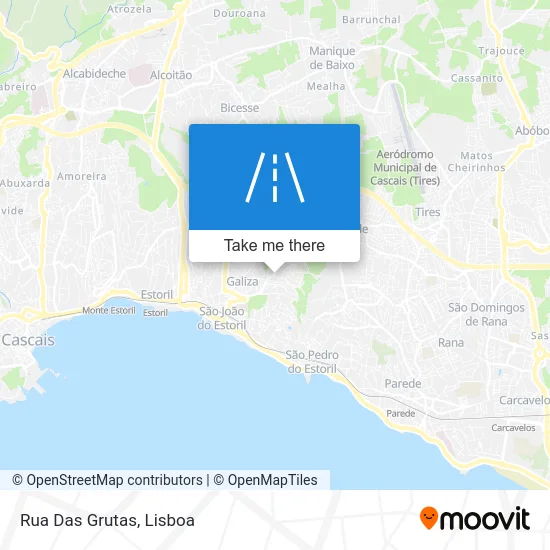 Rua Das Grutas map