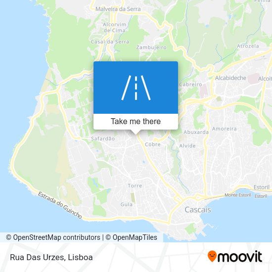 Rua Das Urzes mapa