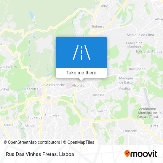 Rua Das Vinhas Pretas mapa
