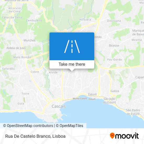 Rua De Castelo Branco map