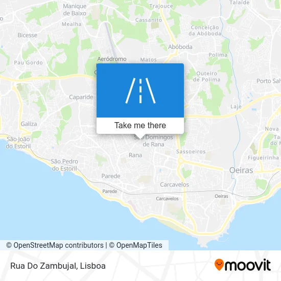 Rua Do Zambujal map