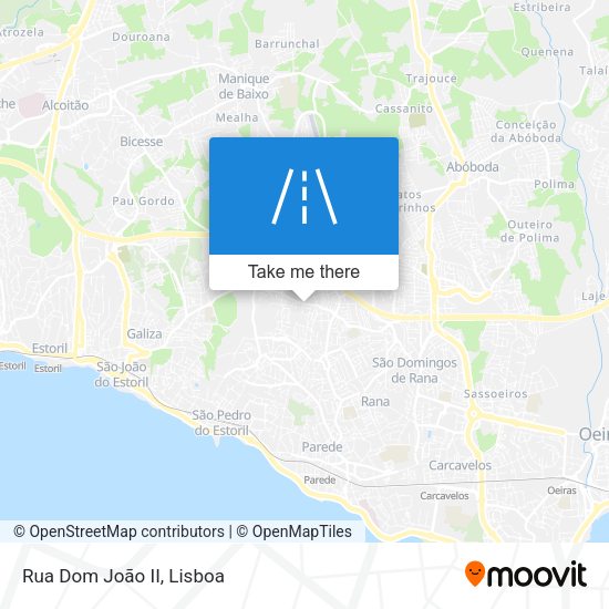 Rua Dom João II mapa