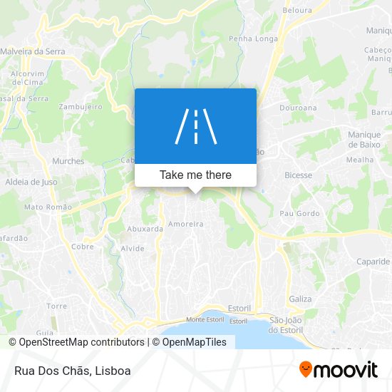 Rua Dos Chãs mapa