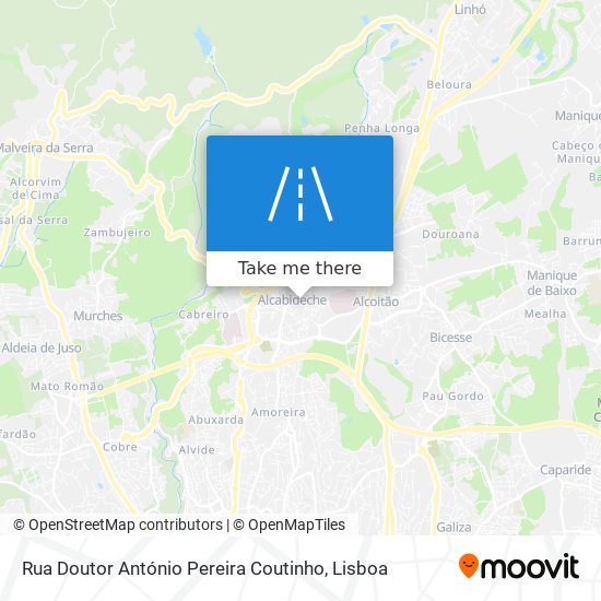 Rua Doutor António Pereira Coutinho mapa