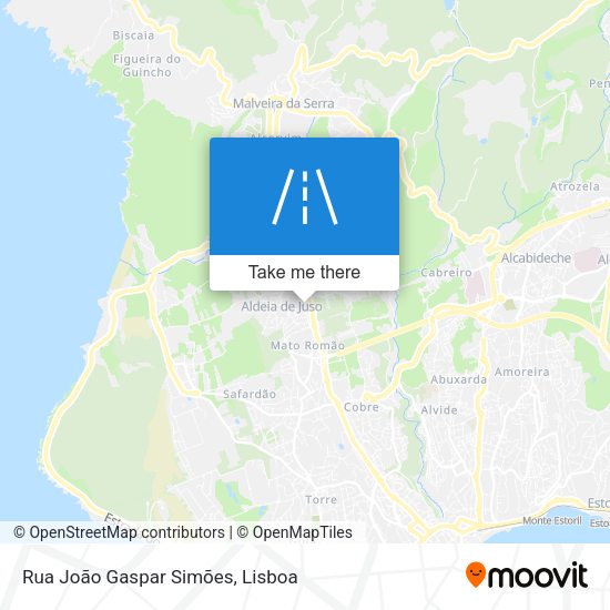 Rua João Gaspar Simões mapa