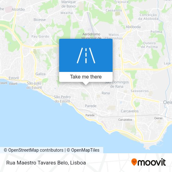 Rua Maestro Tavares Belo mapa