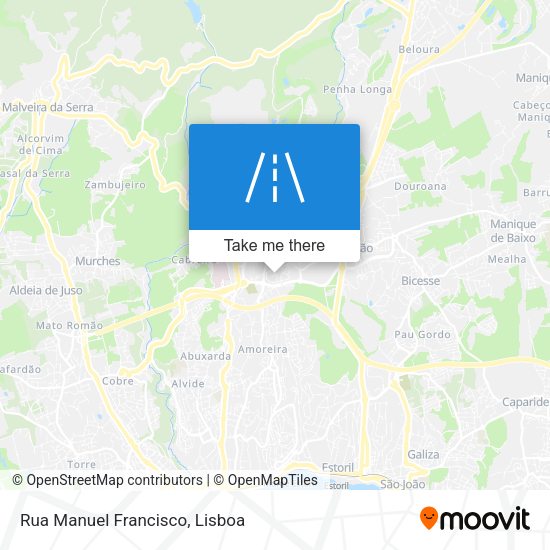 Rua Manuel Francisco mapa