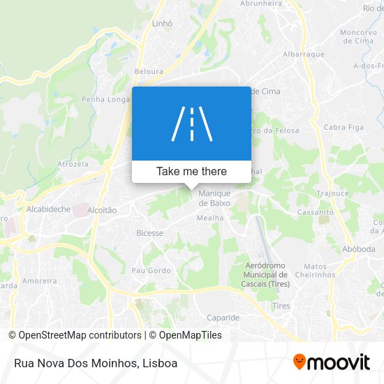 Rua Nova Dos Moinhos mapa