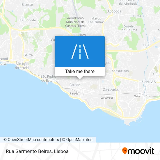 Rua Sarmento Beires map