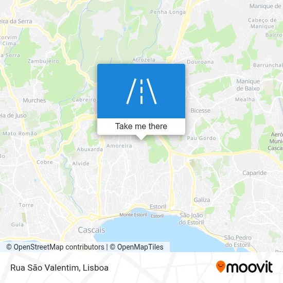 Rua São Valentim map