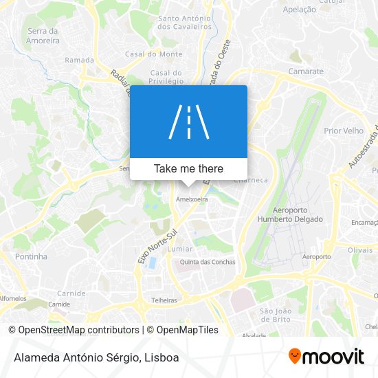 Alameda António Sérgio mapa