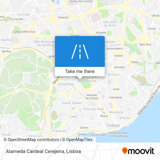 Alameda Cardeal Cerejeira mapa