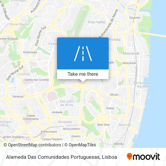 Alameda Das Comunidades Portuguesas map