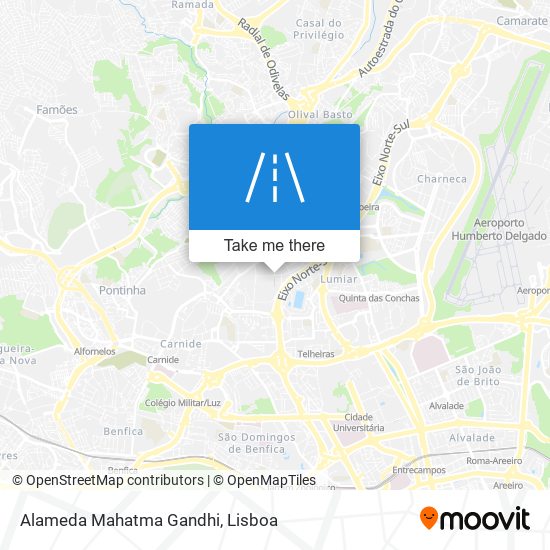 Alameda Mahatma Gandhi mapa