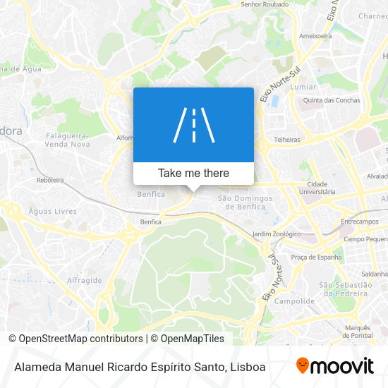 Alameda Manuel Ricardo Espírito Santo map