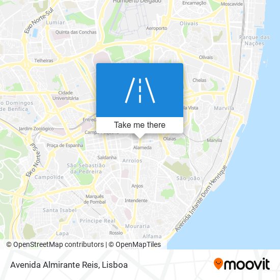 Avenida Almirante Reis map