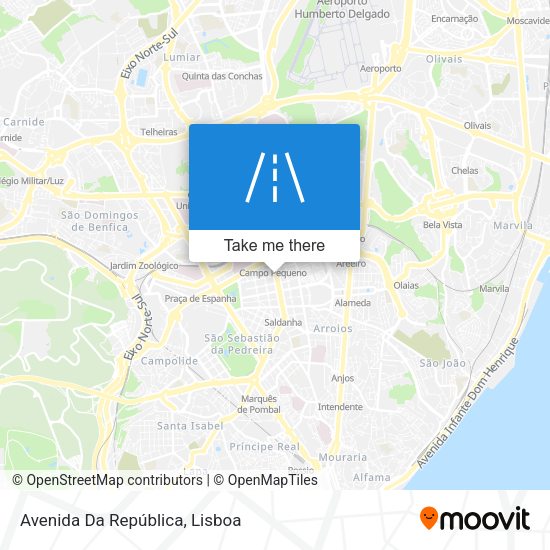 Avenida Da República mapa