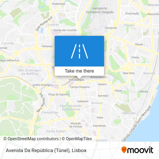 Avenida Da República (Túnel) map