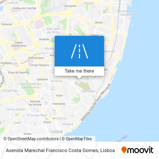 Avenida Marechal Francisco Costa Gomes map