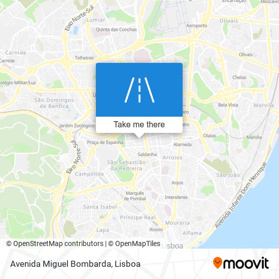 Avenida Miguel Bombarda mapa