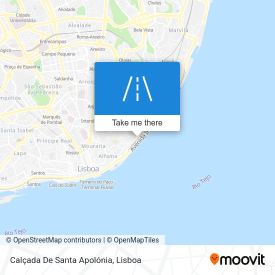 Calçada De Santa Apolónia map