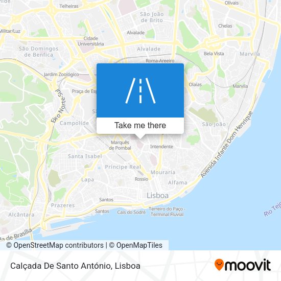 Calçada De Santo António map