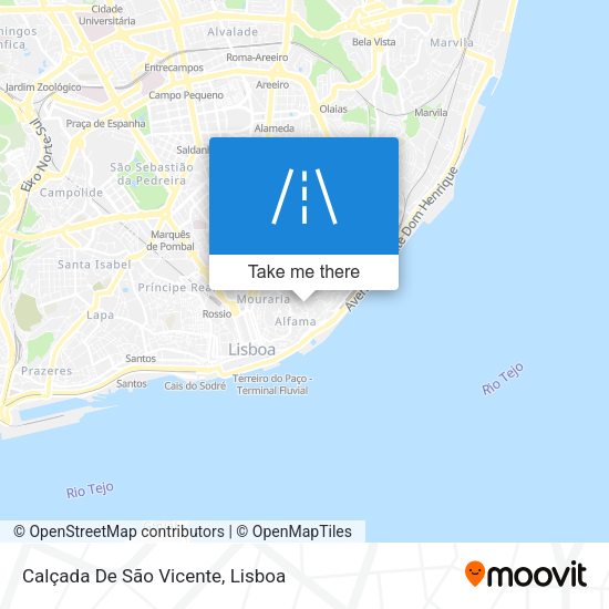 Calçada De São Vicente map