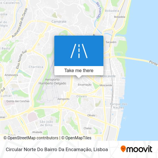 Circular Norte Do Bairro Da Encarnação map