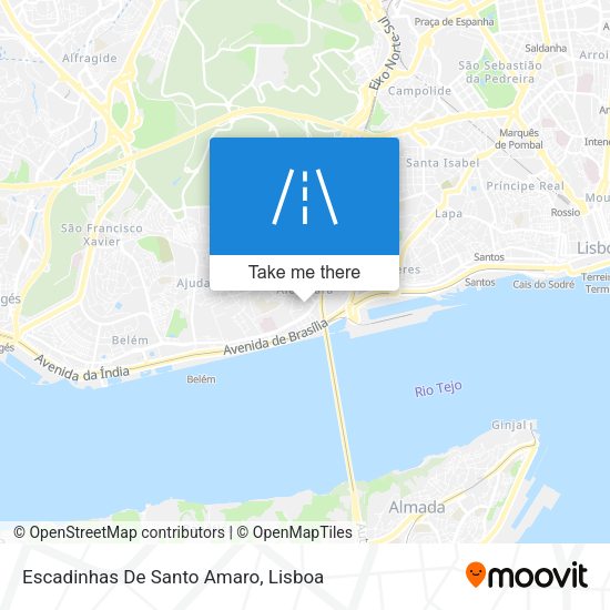 Escadinhas De Santo Amaro map