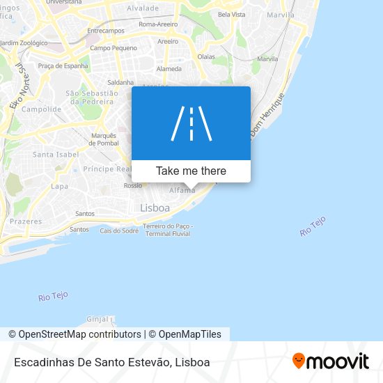 Escadinhas De Santo Estevão mapa
