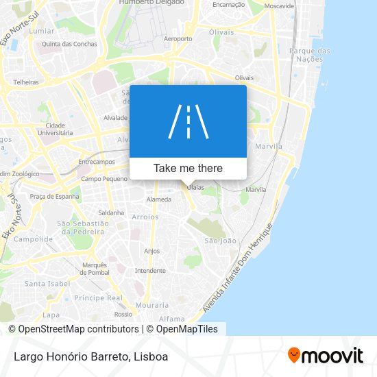 Largo Honório Barreto mapa