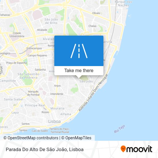 Parada Do Alto De São João mapa