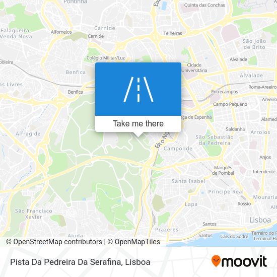 Pista Da Pedreira Da Serafina mapa