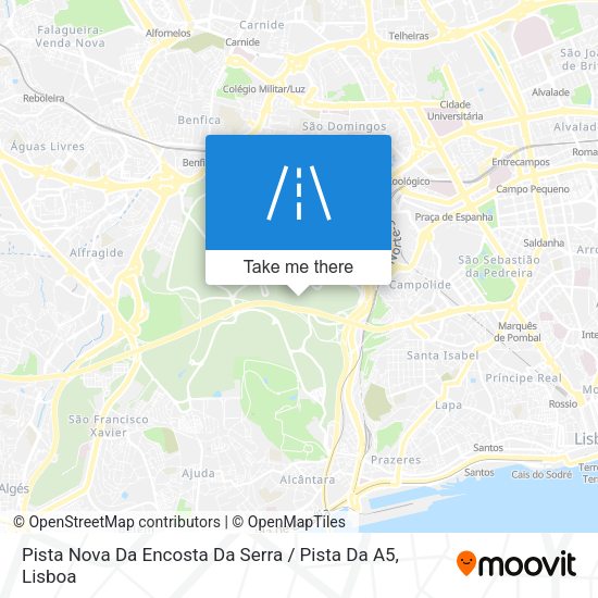 Pista Nova Da Encosta Da Serra / Pista Da A5 map