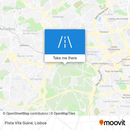 Pista Vila Guiné mapa