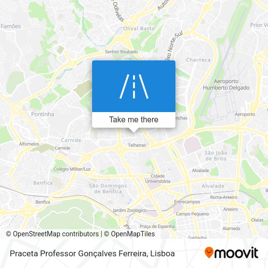 Praceta Professor Gonçalves Ferreira mapa